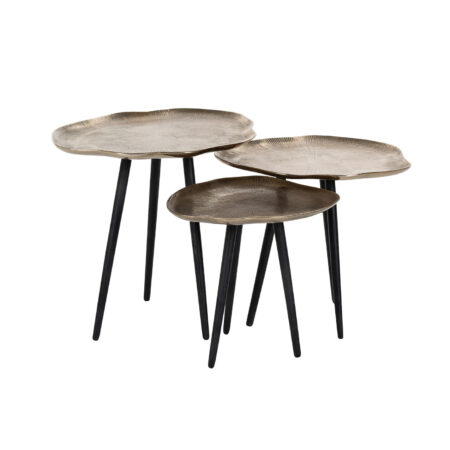 Richmond Salontafel Volenta Set van 3 stuks - Goud | Richmond Interiors