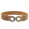 Riem Stretch Gesp Rond Bruin | Fashionize