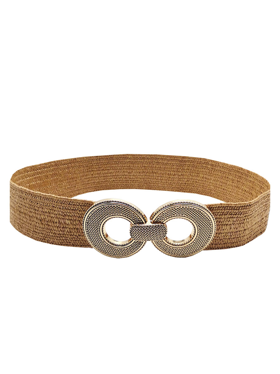 Riem Stretch Gesp Rond Bruin | Fashionize