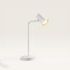 Riga - LED Tafellamp - 4 Watt 345 lumen - 2700K Warm wit- Kantelbaar en Draaibaar - Ingebouwde snoerdimmer - Bureaulamp - GU10 - IP20 voor binnen - Wit | HOFTRONIC