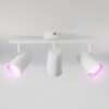 Riga - LED smart plafondlamp - 3 spots - 15 Watt 1200 Lumen - Draaibaar en kantelbaar - GU10 - RGBWW - Wifi + Bluetooth - Google Home