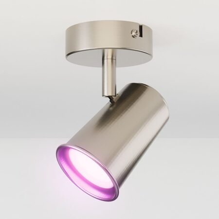 Riga - LED smart plafondlamp - 5 Watt 400 Lumen - Draaibaar en kantelbaar - GU10 - RGBWW - Wifi + Bluetooth - Google Home