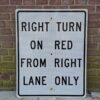 Right Turn On Red Amerikaans Verkeersbord - Origineel - 76 x 61cm | The Dutch Pickers