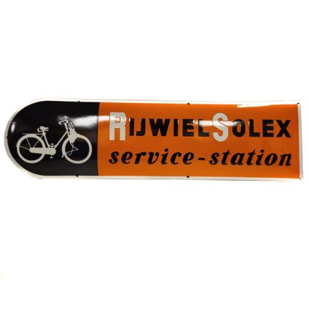Rijwiel Solex Service-Station Emaille Bord - 100 x 30 cm | Fiftiesstore
