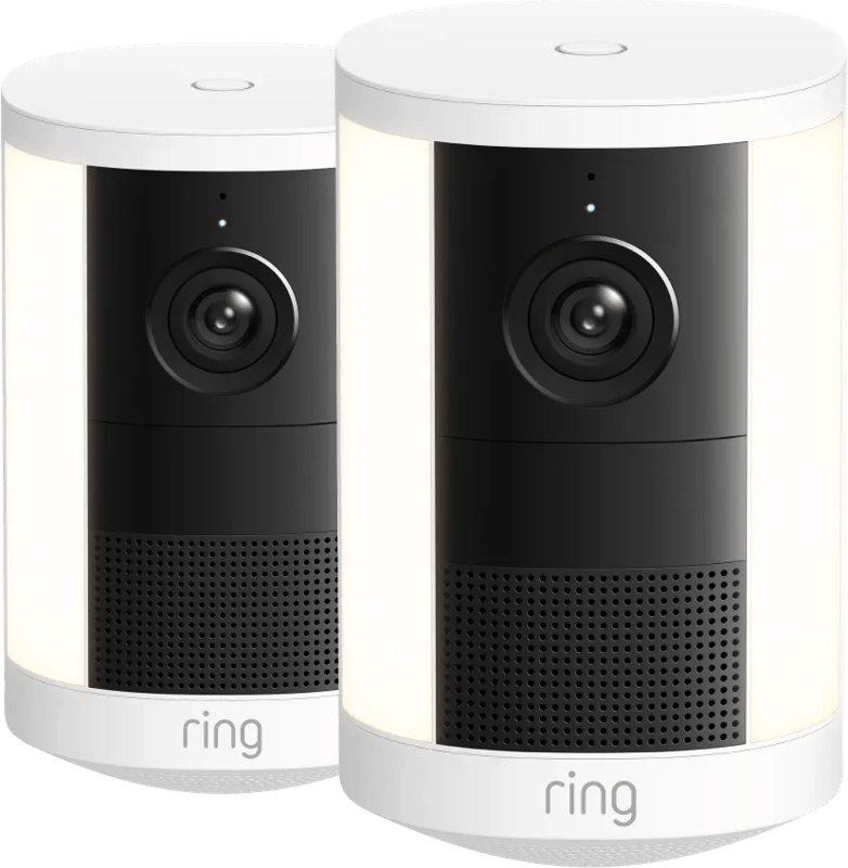 Ring Spotlight Camera 2e Generatie Batterij Wit Duo Pack