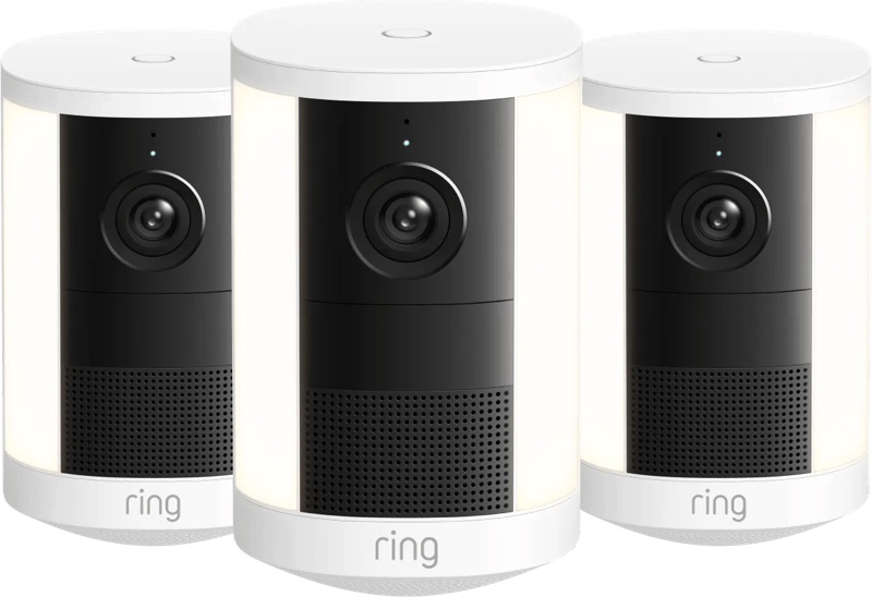 Ring Spotlight Camera 2e Generatie Stekker Wit 3-Pack
