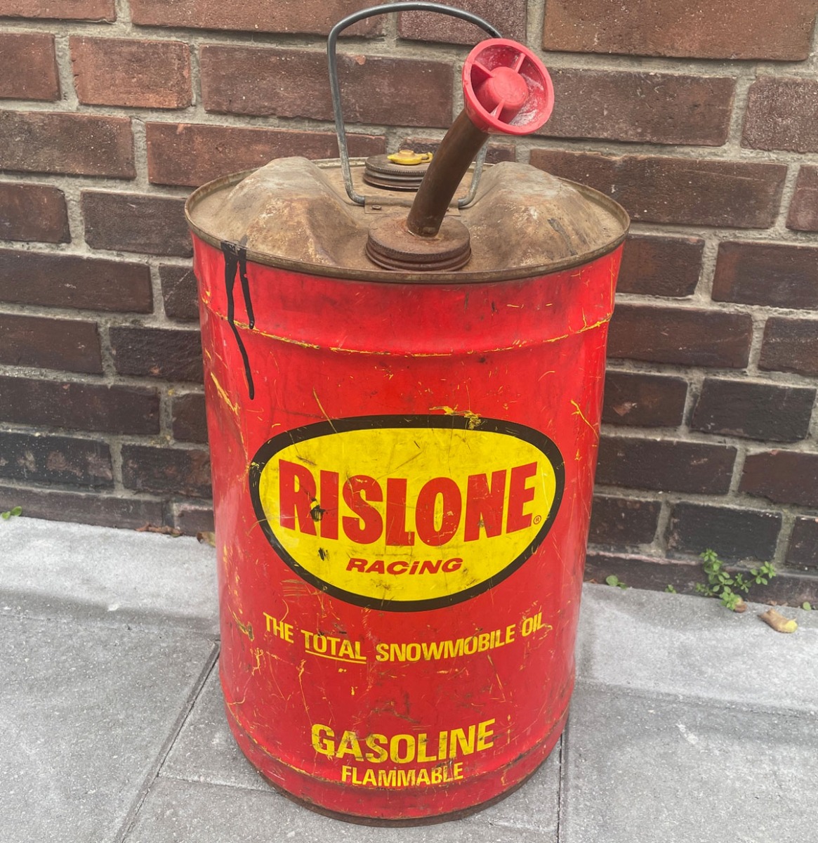 Rislone Racing Gasoline 6 Gallon Olieblik - Origineel Vintage | Fiftiesstore