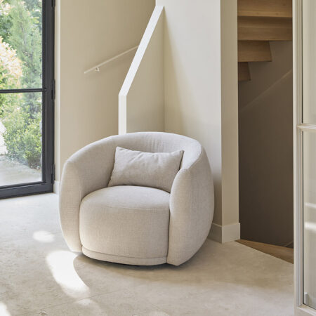 Rivièra Maison Draaifauteuil 'Leonardo' Chenille Jacquard