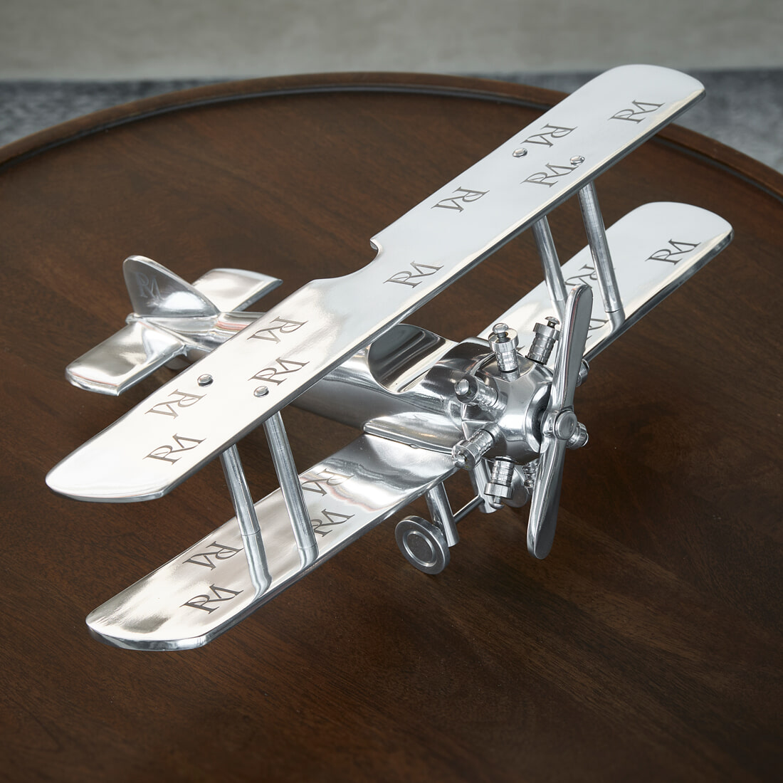 Rivièra Maison Ornament RM Monogram Airplane Zilver | Rivièra Maison