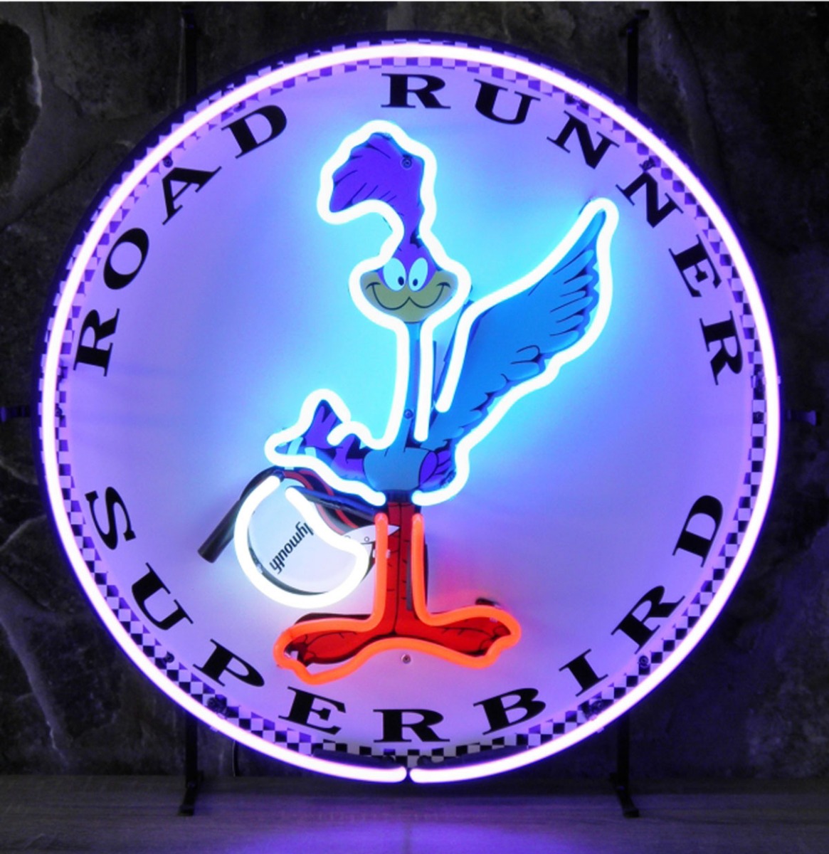 Road Runner Superbird Neon Verlichting 65 x 65 cm - Paars