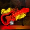 Rock Music Gitaar Neon Verlichting 70 x 50 cm - Geel
