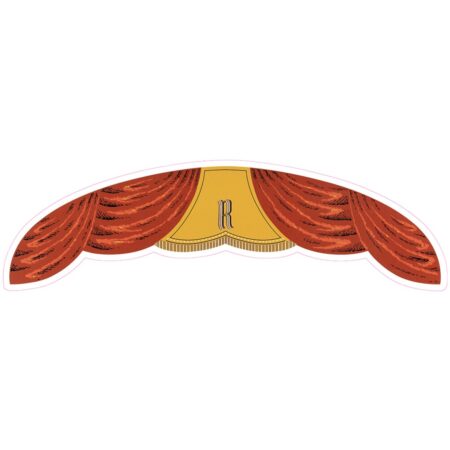Rock-Ola 1428 Gordijn Sticker Rood | Fiftiesstore