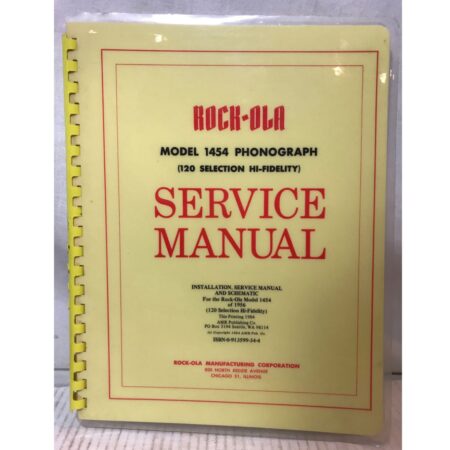 Rock-Ola 1454 Jukebox Service Manual | Rock-Ola