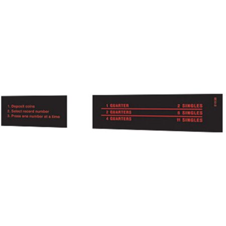 Rock-Ola 470 Coin Instruction Ruit Sticker | Rock-Ola