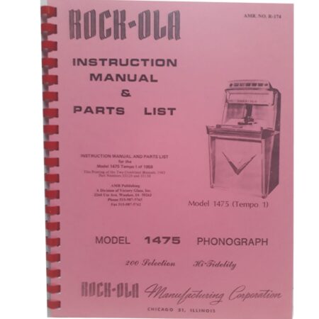 Rock-Ola Model 1475 Tempo I Instructie Manual En Onderdelen Lijst | Rock-Ola