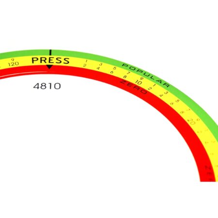 Rock-Ola sticker populariteitsmeter model 1468 / 1478 Tempo 1 / 2 (120 select) | Rock-Ola