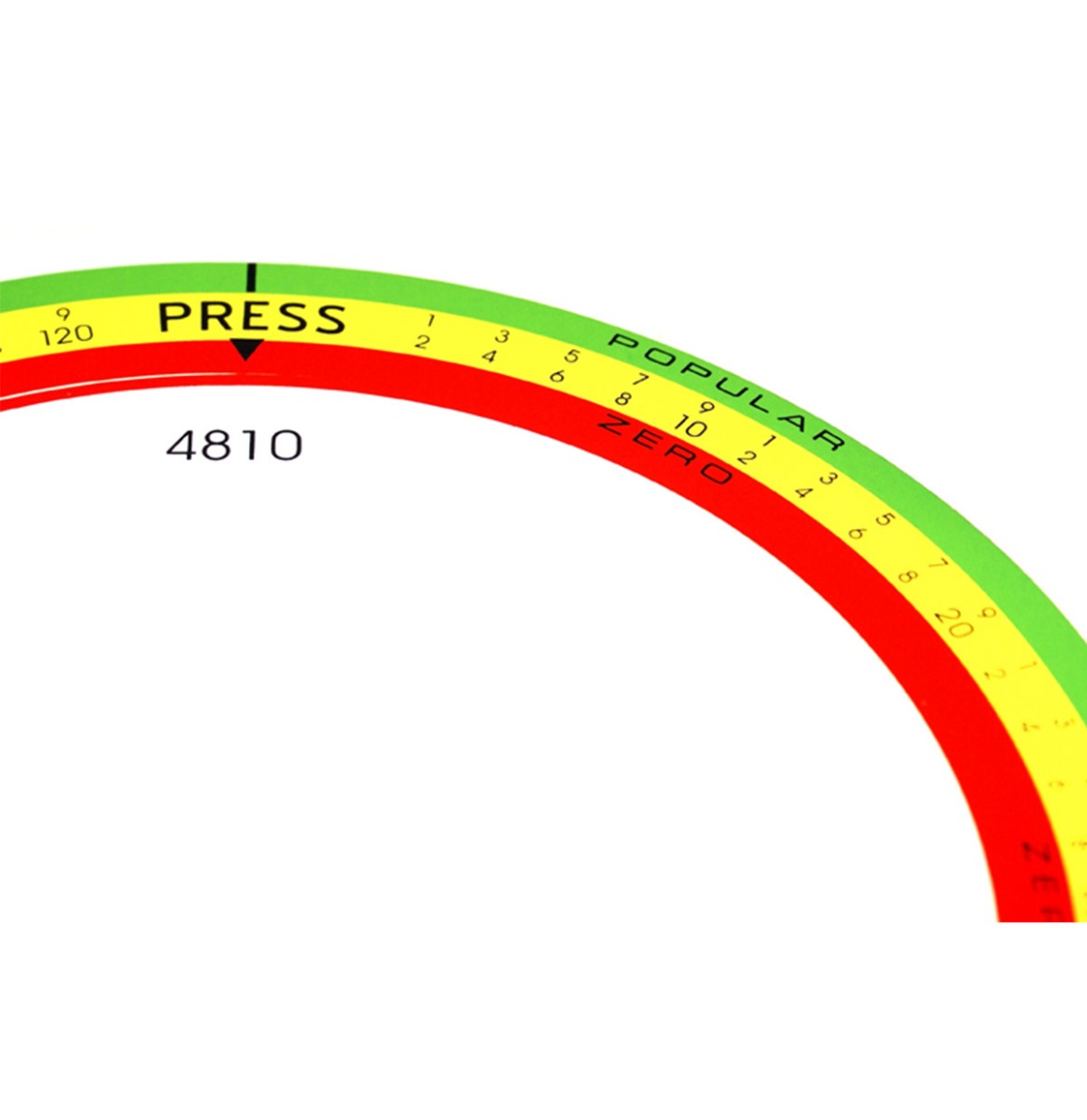 Rock-Ola sticker populariteitsmeter model 1468 / 1478 Tempo 1 / 2 (120 select) | Rock-Ola