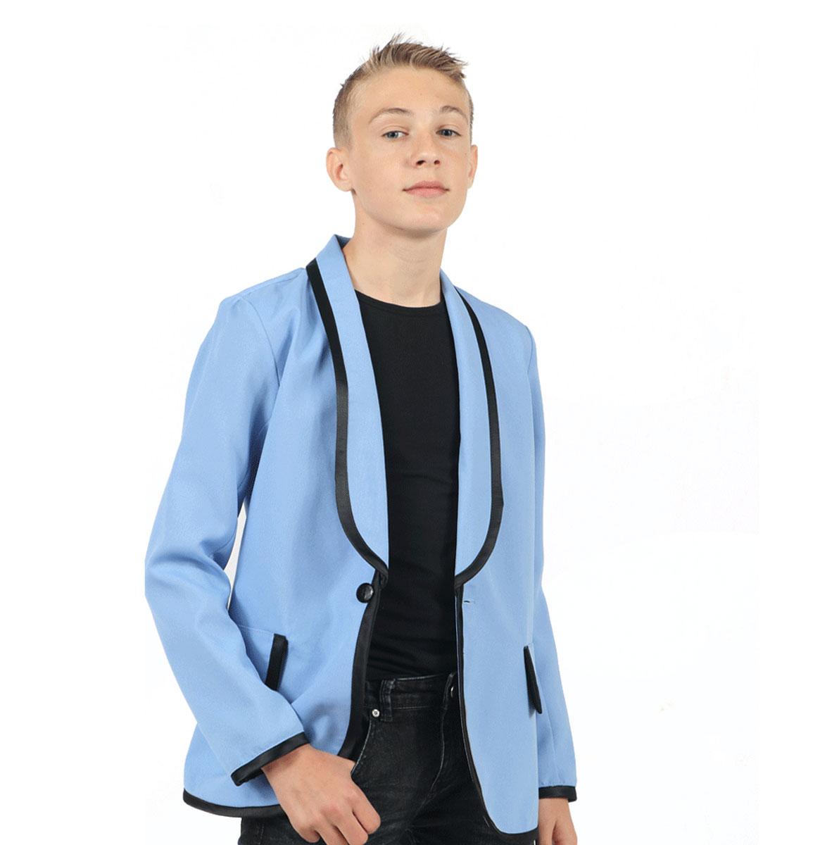 Rock 'n Roll Jacket Kids Blue -M | 56% korting | Fiftiesstore
