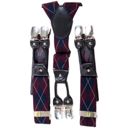 Rockabilly Suspenders Burgundy | Banned