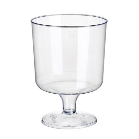 Rode wijnglazen 200ml helder PS 10st | Papstar