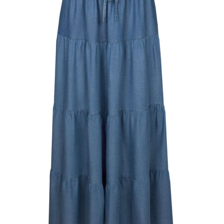 Rok Maxi Donker Jeansblauw | Fashionize