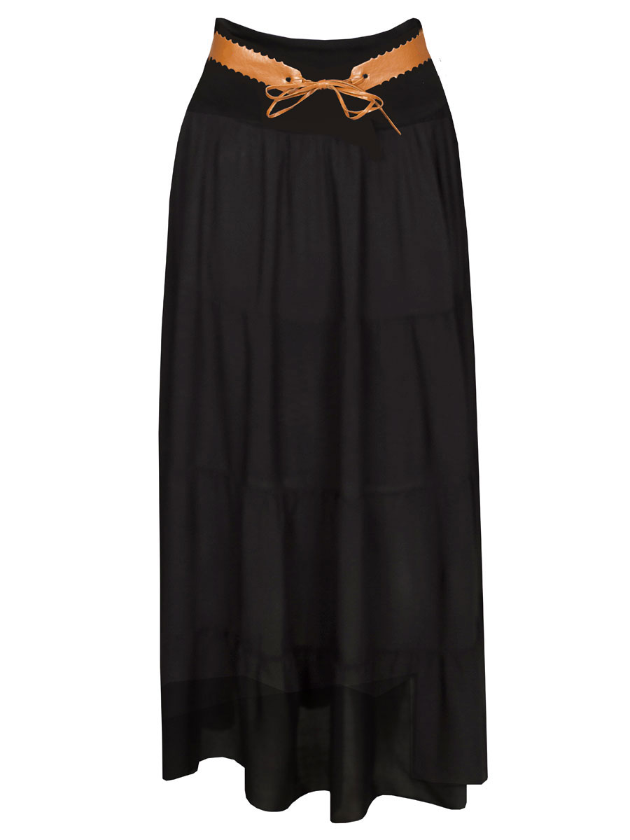 Rok Maxi Zwart | Fashionize