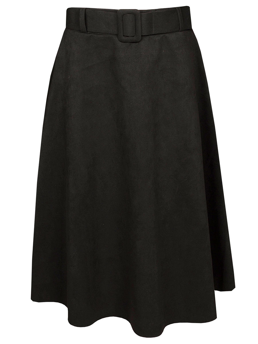 Rok Suède Zwart | Fashionize