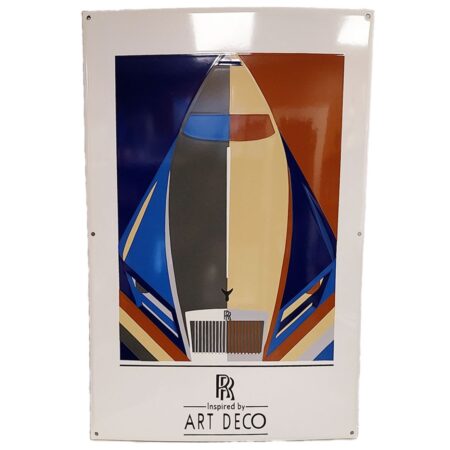 Rolls Royce Art Deco Emaille Bord - 70 x 46cm | Fiftiesstore