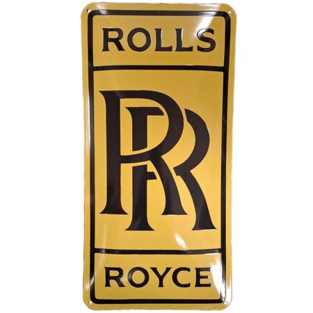 Rolls Royce Logo Emaille Bord - 60 x 30cm | Fiftiesstore