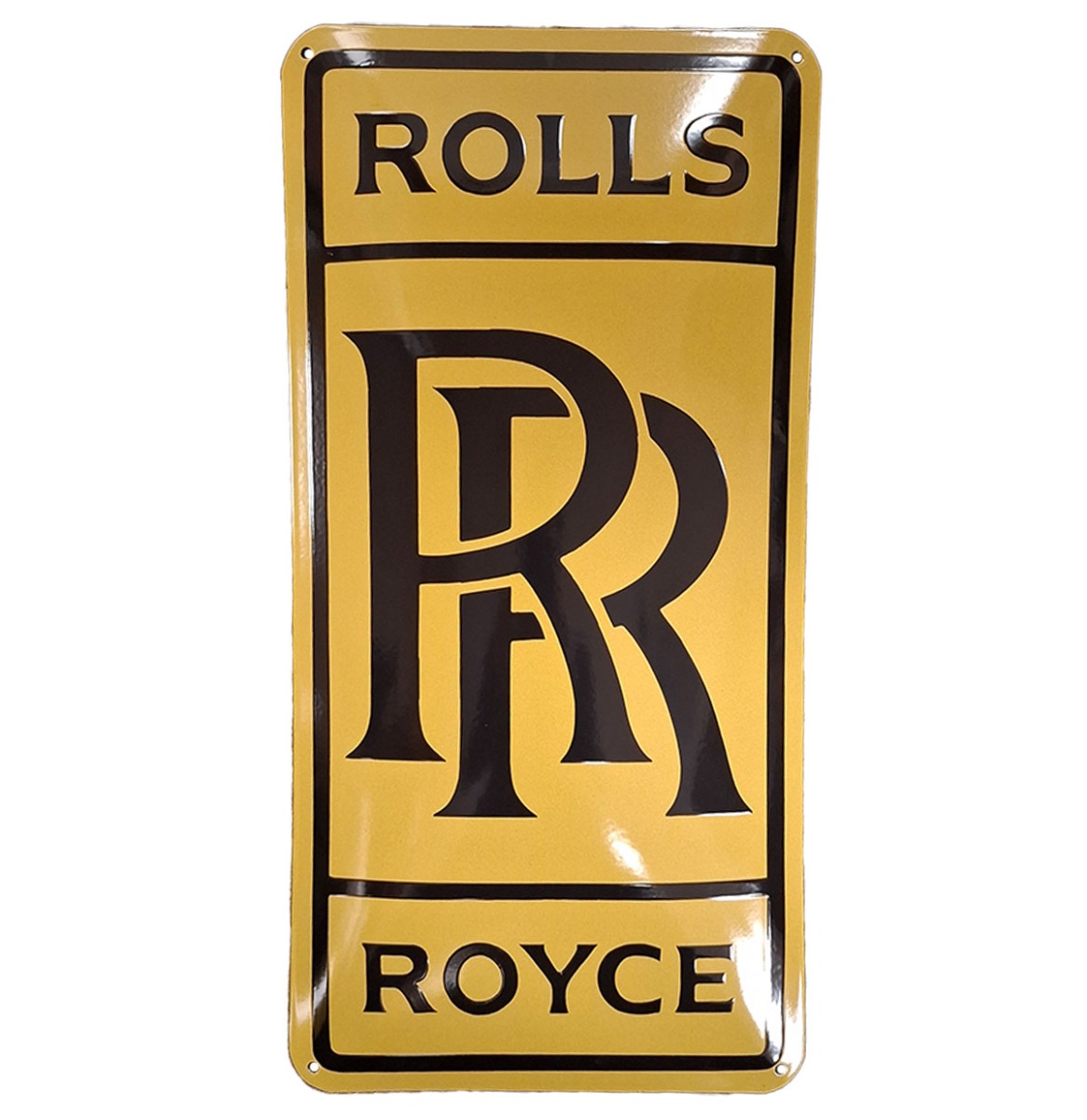 Rolls Royce Logo Emaille Bord - 60 x 30cm | Fiftiesstore
