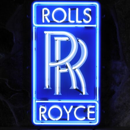 Rolls-Royce Logo Neon Verlichting 49 x 85 cm - LAATSTE STUKS | 12% korting | Fiftiesstore