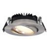 Rome LED inbouwspot - Kantelbaar - IP44 waterdicht - 6 Watt 430 lumen - 2700K warm wit - Lage inbouwdiepte 27mm - Dimbaar - Rond - RVS - Voor binnen en buiten | HOFTRONIC