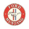 Rond Metaal Bord 35cm Ford Mustang - 3 Stripes Red | Ford