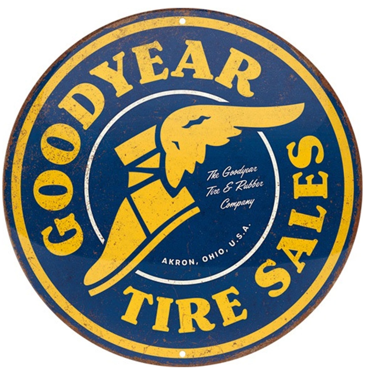 Rond Metaal Bord 35cm Goodyear - Tire Sales | Goodyear