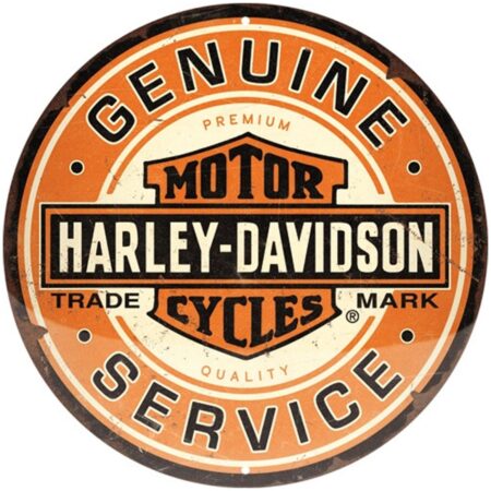 Rond Metaal Bord 35cm Harley-Davidson - Genuine Service | Harley-Davidson