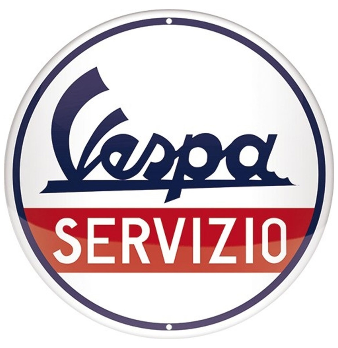 Rond Metaal Bord 35cm Vespa - Servizio | Vespa