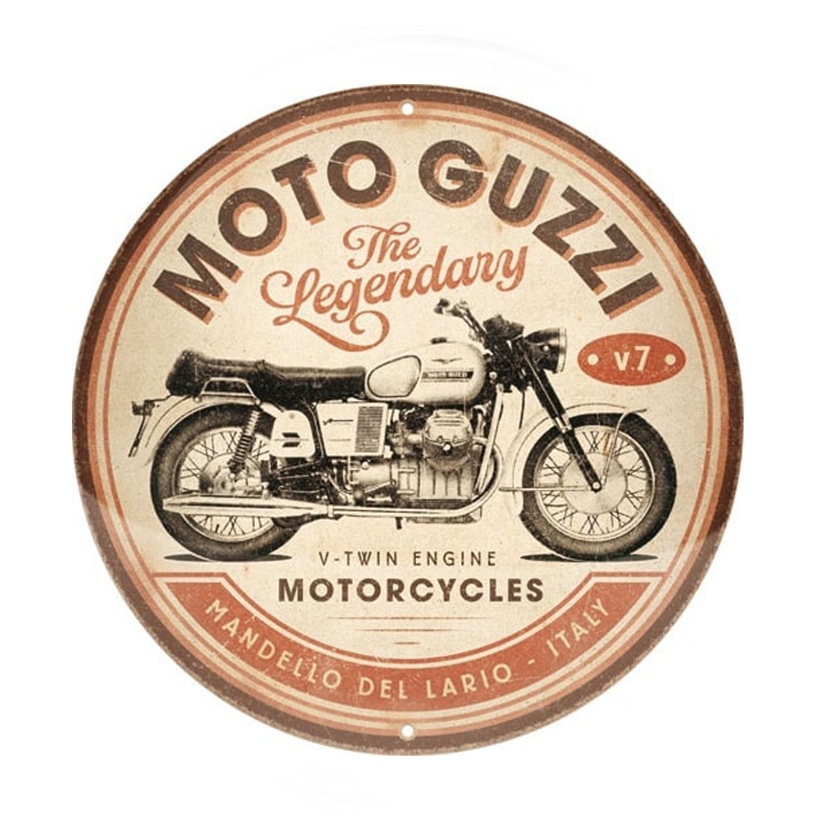 Rond Metalen bord 35cm Moto Guzzi | Moto Guzzi