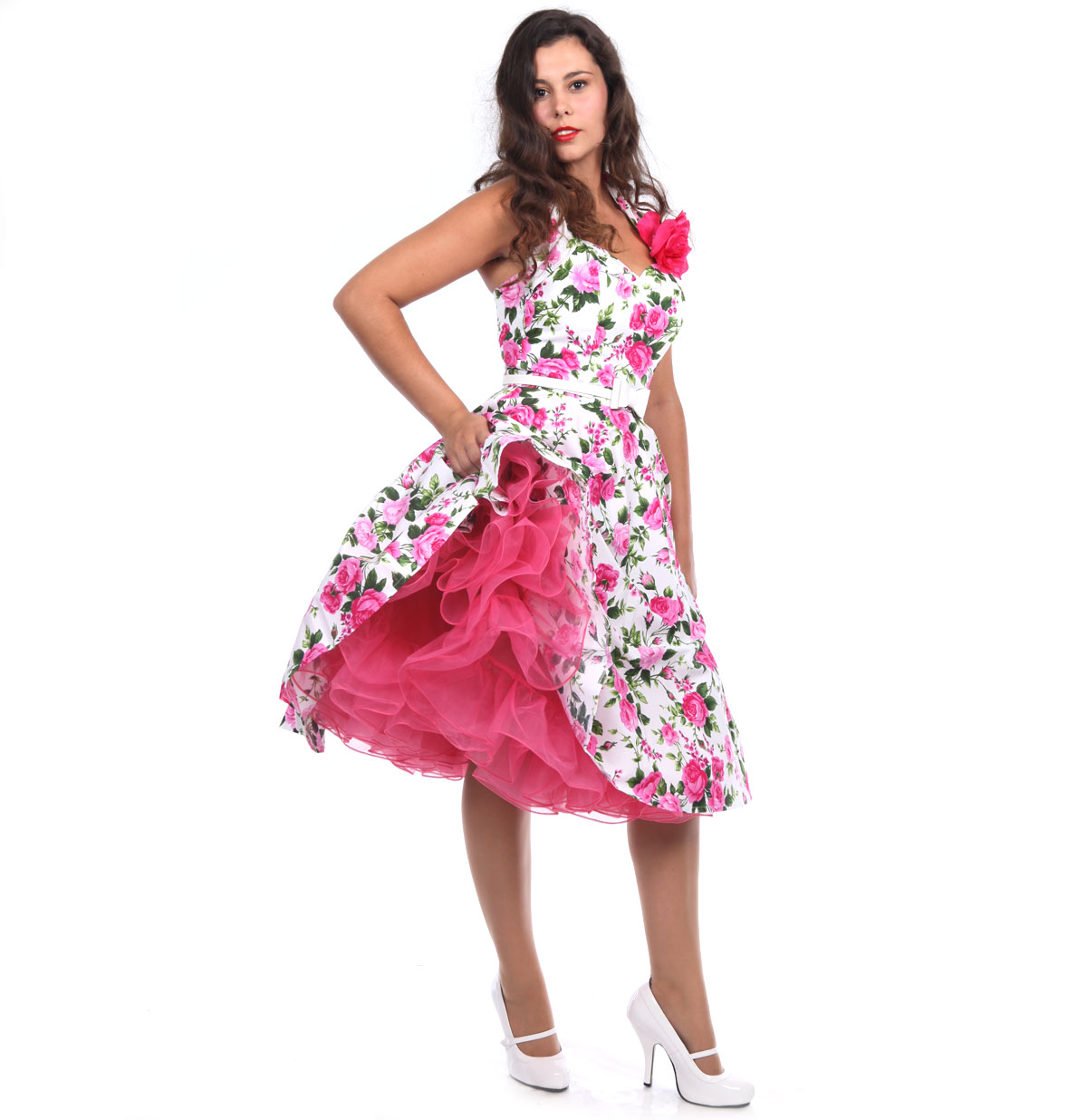 Rosa Dress White-32 (NL)/ 6 (UK) | 35% korting | Vivien of Holloway