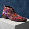 Rosso Velour Flora High Lureaux - Handgemaakte Nette Schoenen Voor Heren | Lureaux