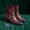Rosso Velour Flora Lady Boot Lureaux - Handgemaakte Nette Schoenen Voor Heren | Lureaux