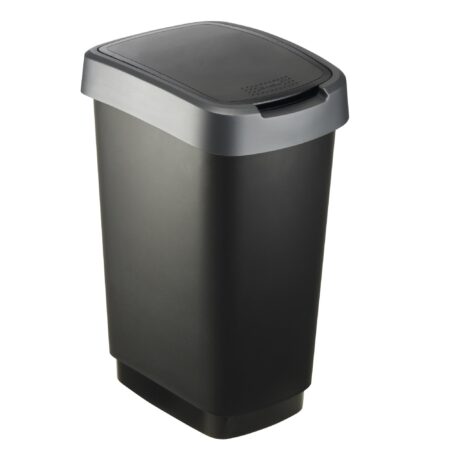 Rotho Twist Afvalbak 25L dark silver | Rotho