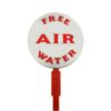 Round Air Sign Lamp met Standaard Wit / Rood | Gaspump Heaven
