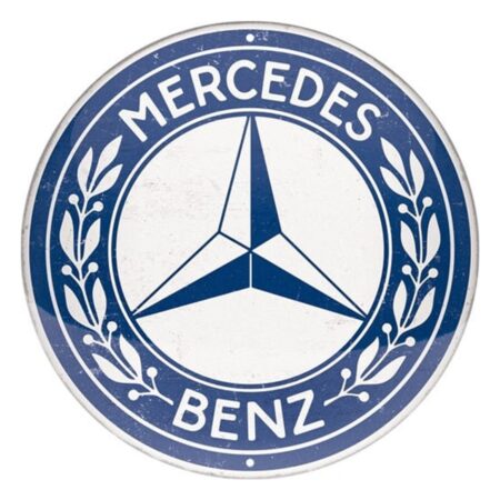Round Tin Sign 35cm Mercedes-Benz - Logo | Mercedes
