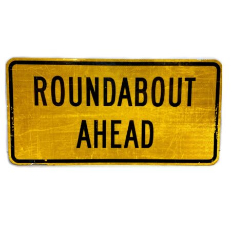 Roundabout Straatbord - origineel 76x38 | The Dutch Pickers