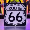 Route 66 Highway Schild Emaille Bord - 28 x 29
