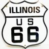 Route 66 Illinois Emaille Bord 12" / 30 cm | Route 66