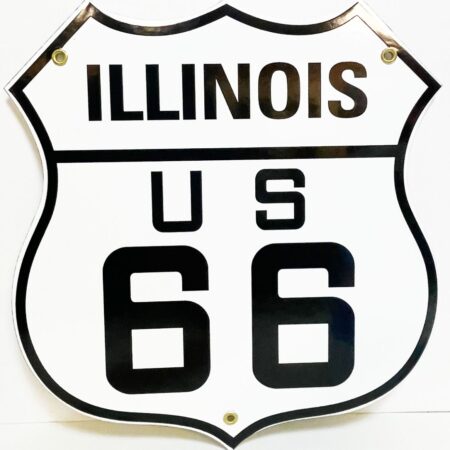 Route 66 Illinois Emaille Bord 12" / 30 cm | Route 66