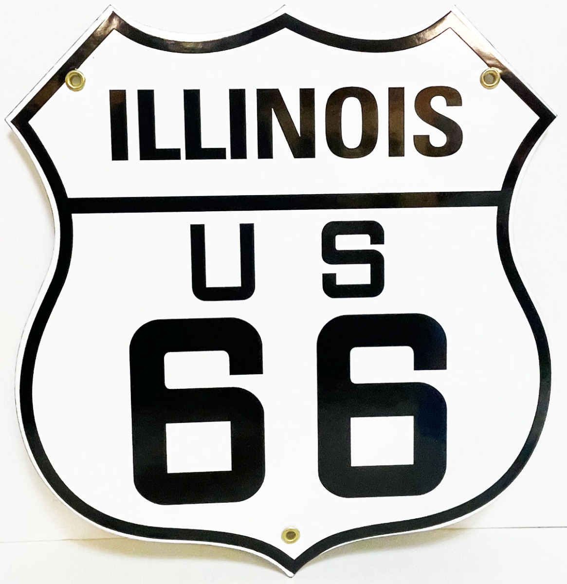 Route 66 Illinois Emaille Bord 12" / 30 cm | Route 66