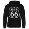 Route 66 Logo Epic Hoodie - Black-2XL | Route 66