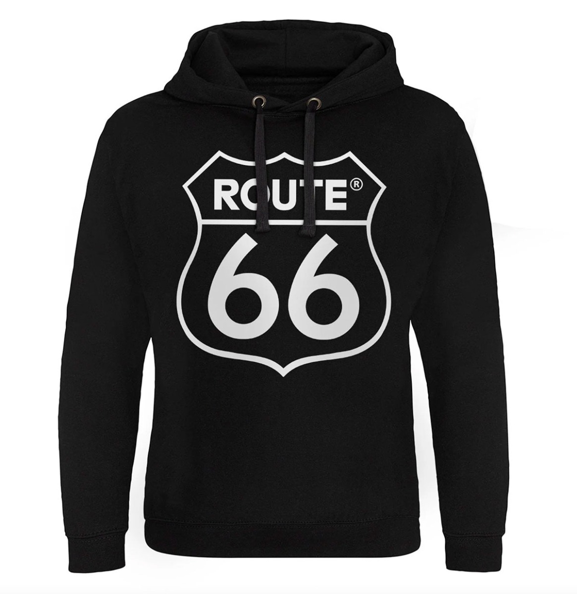 Route 66 Logo Epic Hoodie - Black-2XL | Route 66
